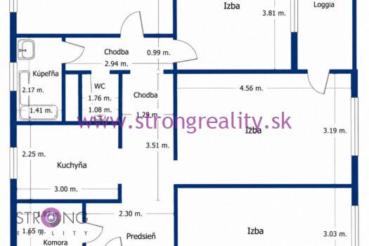 4 izbový byt s loggiou a šatníkom v severnej časti mesta Dunajská Streda